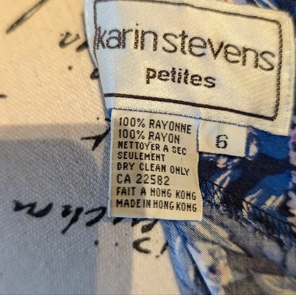 Vintage Karin Stevens Petites Floral Cottagecore Prairie Dress Size 6 - Picture 8 of 9